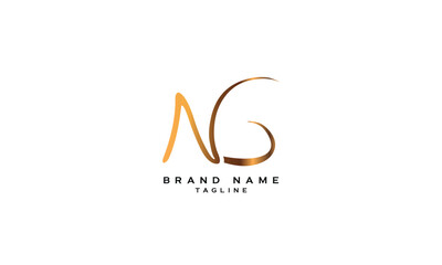 NG, GN, Abstract initial monogram letter alphabet logo design