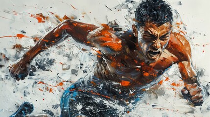 Craft an athlete painting that captures