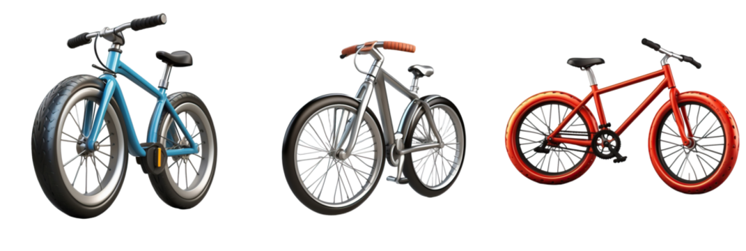 bycicle isolated on transparent background