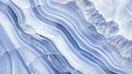 Obraz premium Polished Blue Lace Agate Close-up for Texture Backgrounds and Design
