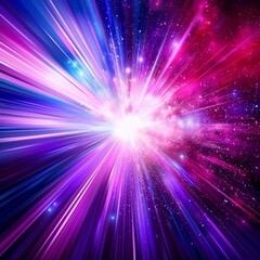 Fototapeta premium Modify the light burst to a bold magenta and purple color scheme, giving it a vibrant and energetic look