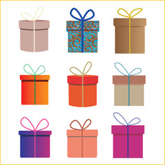 Present Boxes With Ribbons 01