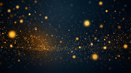 Fototapeta premium dark blue background with gold particles