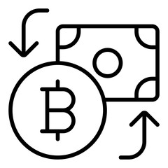 Exchange line icon