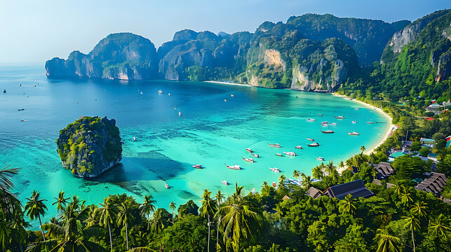 phi phi, a famous place in Thailand.