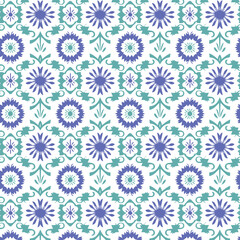 Elegant decorative floral pattern vector design. Colorful floral pattern suitable for background, texture, fabric, wrapping, textile, clothing, print or others.