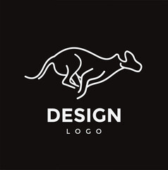 illustrations single line dog animal