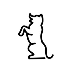 Domestic animals icons. Set of line icons on white background. Dog, sheep, rabbit, cat, cow, horse. Animals concept. Vector illustration can be used for topics like pets, farm, zoology