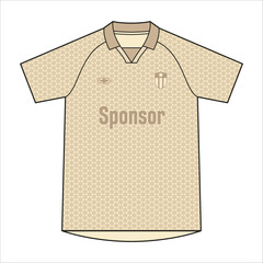 Retro vintage soccer jersey design for sublimation
