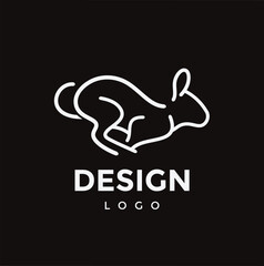 illustrations single line rabbit animal