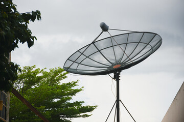 Satellite dish on the roof