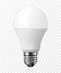 LED light emitting diode energy saving light bulb, economical lightbulb, isolated on transparent background, 3d vector realistic illustration. Energy saving and ecology themes design