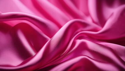 Obraz premium Close up of pink draped silk as a background. 