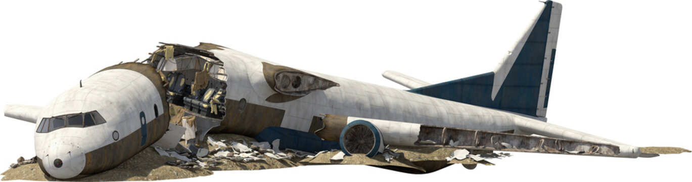crashed airplane