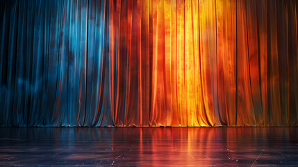 stage with curtains