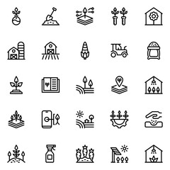 Set Of Agriculture And Farm Icons Web Header Banner Design Containing Agriculture,Smart-Farm,Farm,Nature,Plant Solid Icon Collection. Vector Illustration