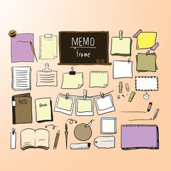 memo hand drawn icon pack
