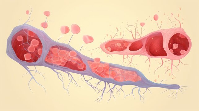 Detailed illustration of the Cestoda parasite, highlighting its segmented body structure and internal anatomy.