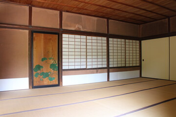 Inside of Jugetsu-kan in Shugakuin Imperial Villa, Kyoto, Japan