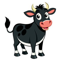cow cartoon isolated on white