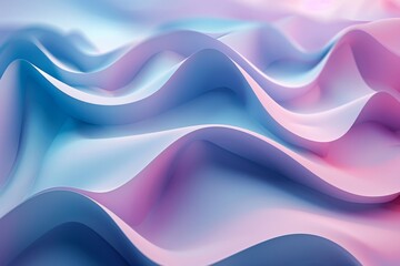 Fototapeta premium Three dimensional render of wavy pattern.