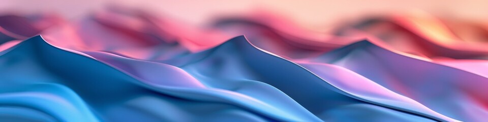 Fototapeta premium Three dimensional render of wavy pattern.