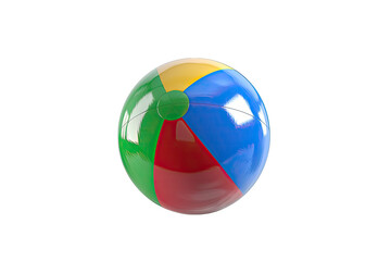 Colorful beach ball isolated on transparent background