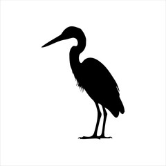 3Beautiful great egret silhouette isolated on white background. Great egret icon vector illustration design.