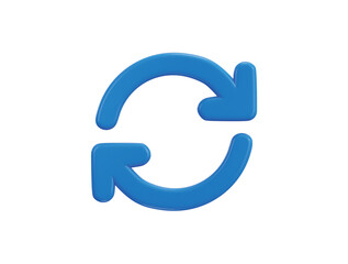 Refresh Icon, Reload Icon, Rotation Arrows Symbol 3d vector icon illustration