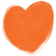 Peach Heart Brushstroke