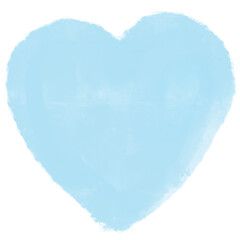 Sky Blue Heart Brushstroke