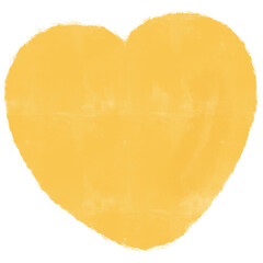 Yellow Heart Brushstroke