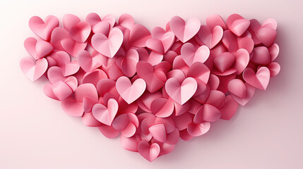 Obraz premium Artistry of Abstract Blur Gradient Heart Shape In Pink Color Background