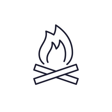 recommend clip art: campfire icon, bonfire line vector