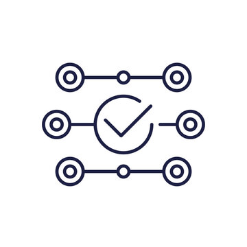 streamline process icon, parallel operations line vector