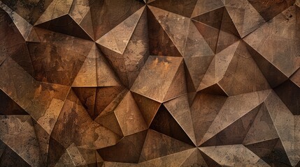 Brown geometric wallpaper pattern with abstract texture