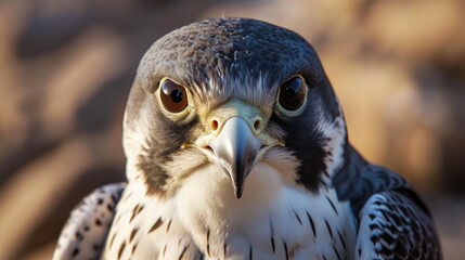 Fototapeta premium A bird with a menacing look on its face. The image has a mood of tension and danger