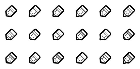 Set Of Linear Pencils Icons Collection Isolated Silhouette Solid Icons Including Edit,Pencil,Square Stroke Icon Collection. Vector Illustration
