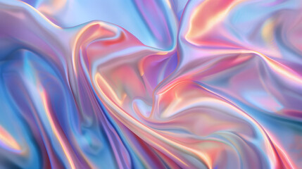 Obraz premium Iridescent silk fabric with soft folds and pastel colors