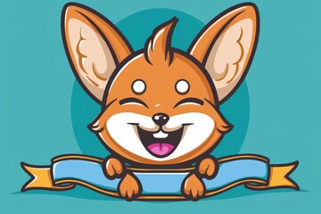 Charming cartoon fox with a book, an illustration for children's educational materials or playful storytelling