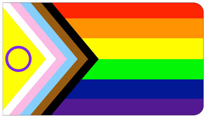 drapeau lgbt comportant les couleurs trans, intersexes et antiracistes
