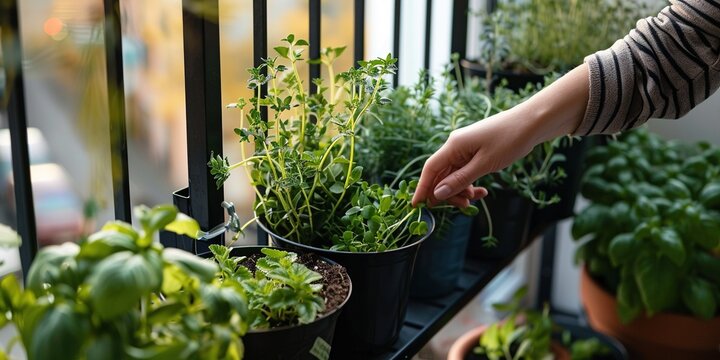 vegetable garden on the balcony and roof