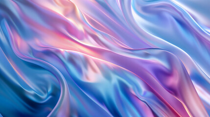 Obraz premium Iridescent and shiny silk fabric with soft folds and pastel hues