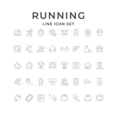 Set line icons of running