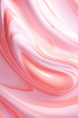 Obraz premium A pink and white swirl pattern with a pink background. The swirls are very soft and smooth, giving the impression of a gentle, calming effect