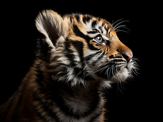 Obraz premium Stunning tiger's portrait, captivating beauty