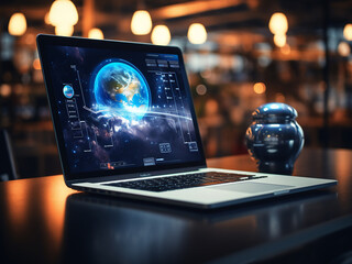 A concept of cyber space explores developing programming and coding technologies