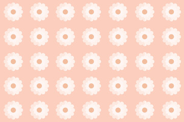 White and pink floral seamless pattern