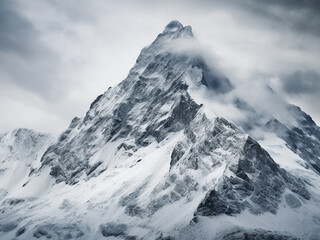 Obraz premium A breathtaking icy mountain scene, ideal for exquisite wall decor, boasts unparalleled resolution