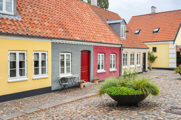 Gemütliche Altstadt von Odense auf der Insel Fünen